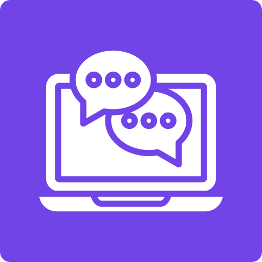 Icone communication virtuelle