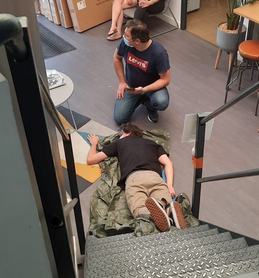 Photo de la journée formation premiers secours chez Isospace.